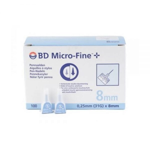 BD Micro-Fine Pennaalden 8mm (100 stuks)